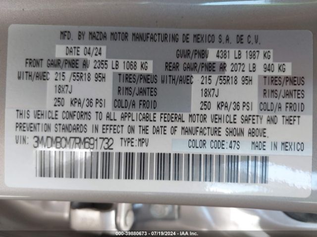 3MVDMBCM7RM691732 Mazda Cx-30 2.5 S Preferred Package