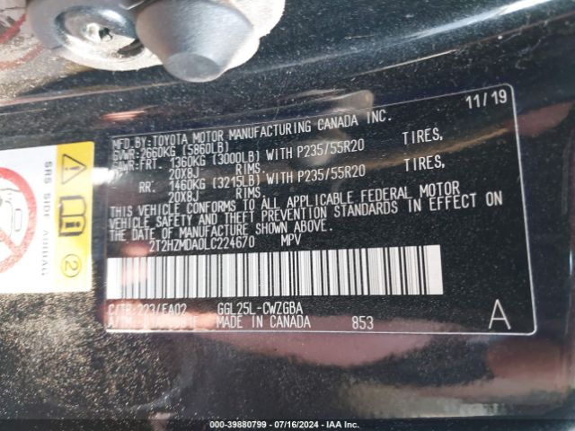 2T2HZMDA0LC224670 Lexus RX 350
