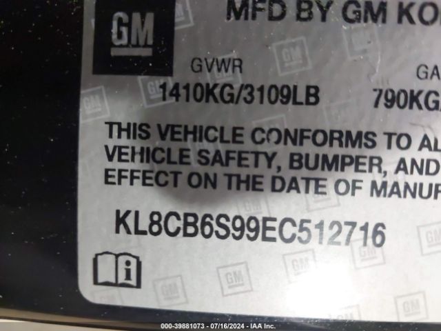 KL8CB6S99EC512716 Chevrolet Spark Ls Auto