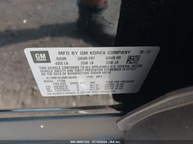 2022 CHEVROLET TRAILBLAZER KL79MTSL0NB135492 Photo 8