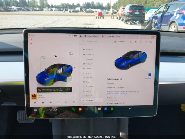 Tesla Model 3 Rear-wheel Drive 2022 5YJ3E1EAXNF159283 Image 19
