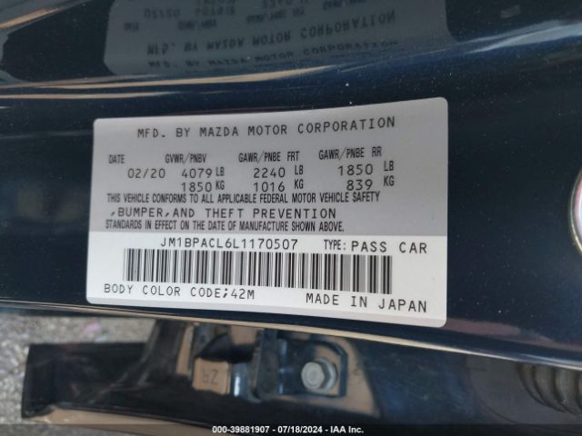 JM1BPACL6L1170507 Mazda Mazda3 Select Package