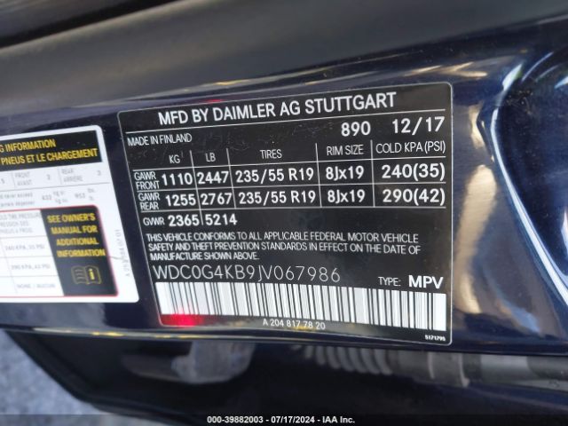 WDC0G4KB9JV067986 Mercedes-Benz Glc 300 4matic