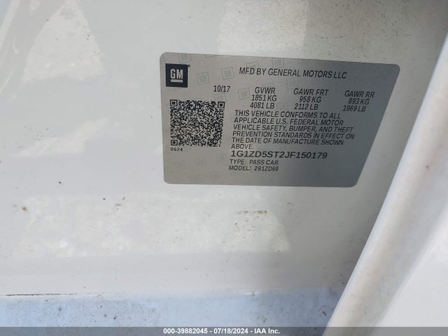 Chevrolet MALIBU LT 2018 1G1ZD5ST2JF150179 Image 9