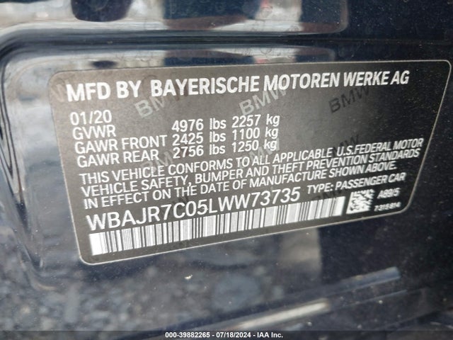 WBAJR7C05LWW73735 BMW 530i Xdrive