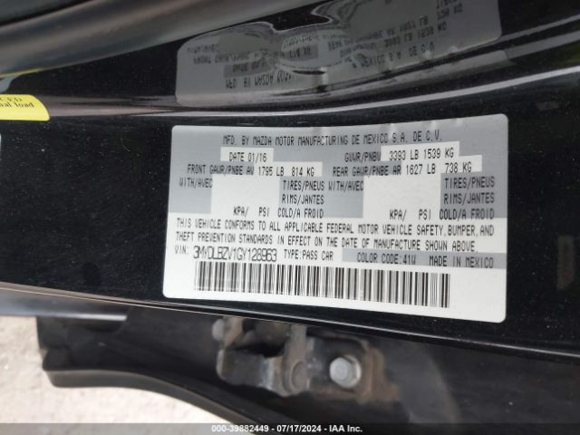 3MYDLBZV1GY128963 Scion IA