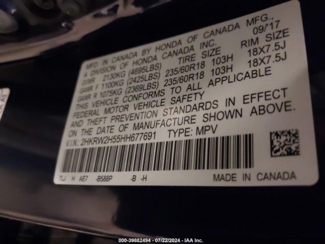 2HKRW2H55HH677691 Honda CR-V EX
