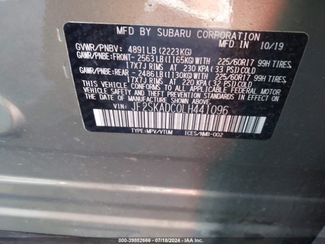 JF2SKADC0LH441096 Subaru Forester
