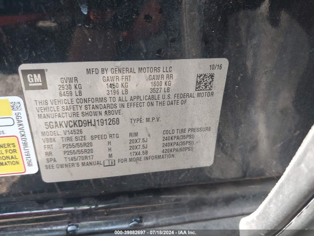 5GAKVCKD9HJ191260 Buick Enclave Premium