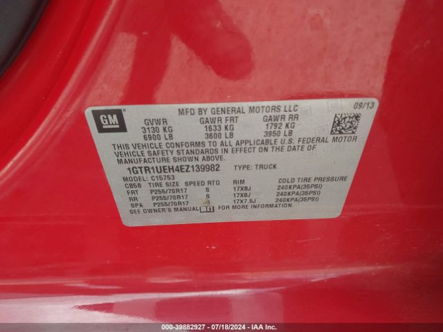 1GTR1UEH4EZ139982 GMC Sierra 1500 Sle
