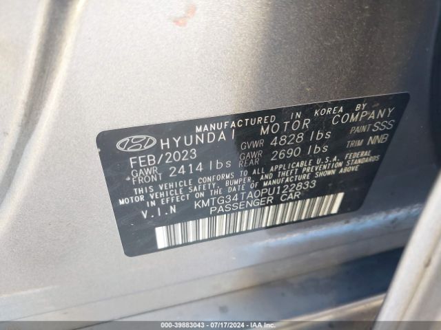 KMTG34TA0PU122833 Genesis G70 2.0t Awd