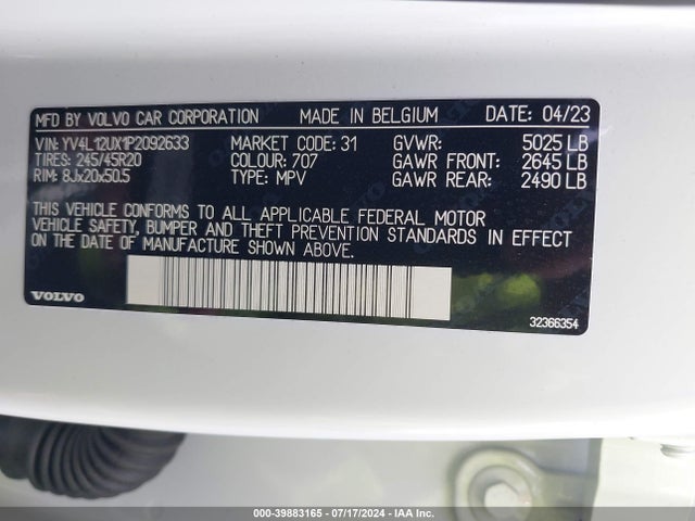YV4L12UX1P2092633 Volvo Xc40 B5 Ultimate Dark Theme