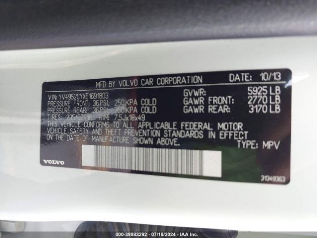 YV4952CYXE1691803 Volvo Xc90 3.2/3.2 Platinum/3.2 Premier Plus