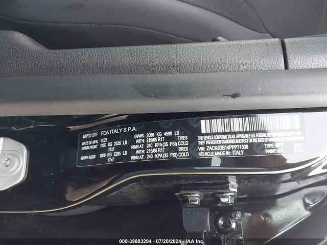 ZACNJDB14PPP71336 Jeep Renegade Upland 4x4