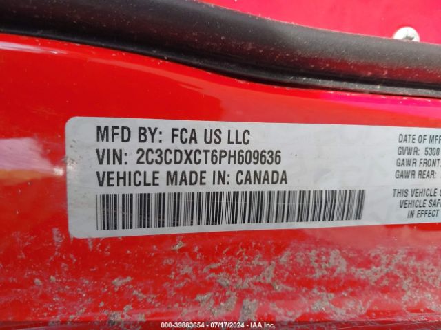 2C3CDXCT6PH609636 Dodge CHARGER R/T