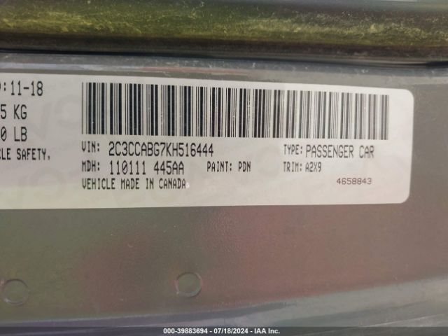 2C3CCABG7KH516444 Chrysler 300 300s