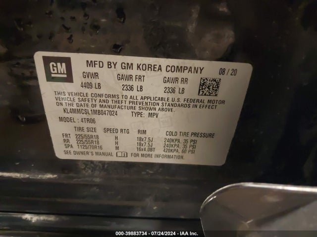 KL4MMCSL1MB047024 Buick Encore Gx Awd Preferred