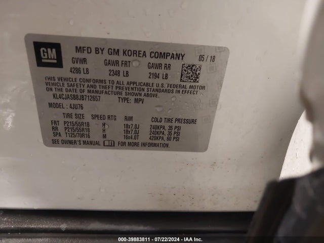 KL4CJASB8JB712657 Buick Encore Preferred