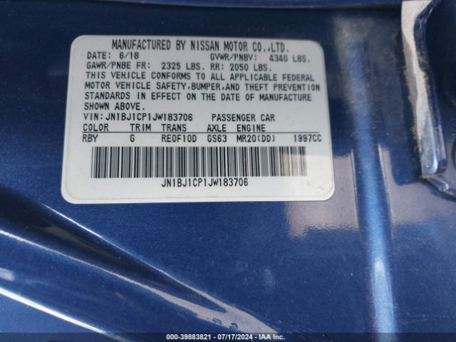 JN1BJ1CP1JW183706 Nissan Rogue Sport S