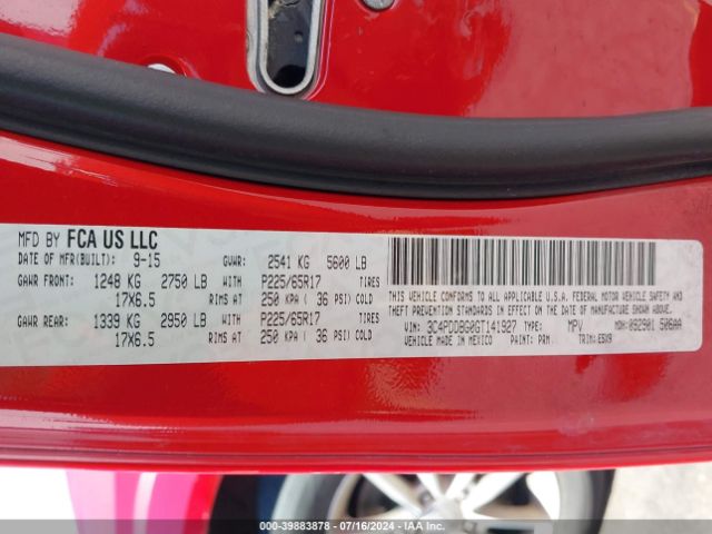 3C4PDDBG0GT141927 Dodge Journey Sxt