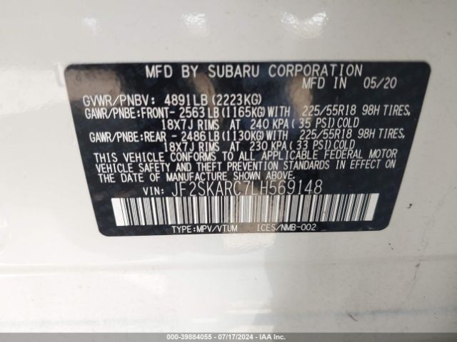 JF2SKARC7LH569148 Subaru Forester Sport