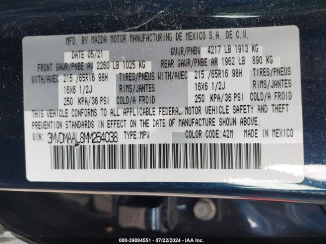 3MVDMAAL8MM264038 Mazda Cx-30 2.5 S