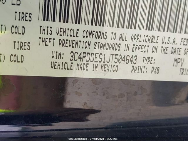 3C4PDDEG1JT504643 Dodge Journey Gt Awd