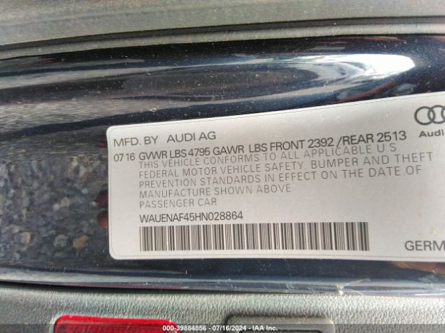 WAUENAF45HN028864 Audi A4 2.0t Premium