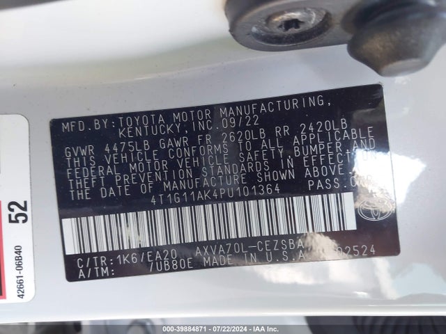 Toyota CAMRY SE 2023 4T1G11AK4PU101364 Image 9