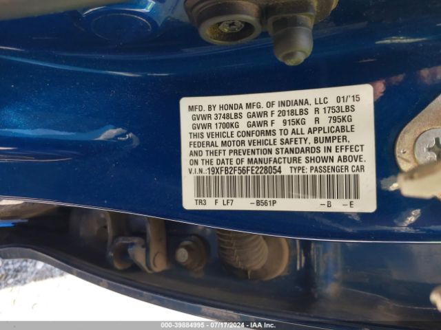 19XFB2F56FE228054 Honda Civic Lx