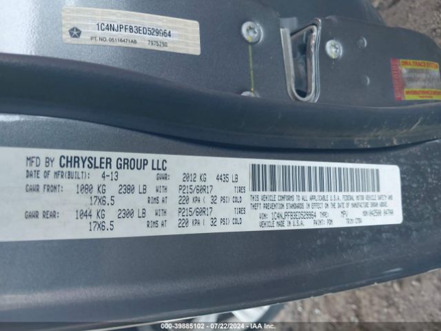 1C4NJPFB3ED529964 Jeep Patriot Latitude