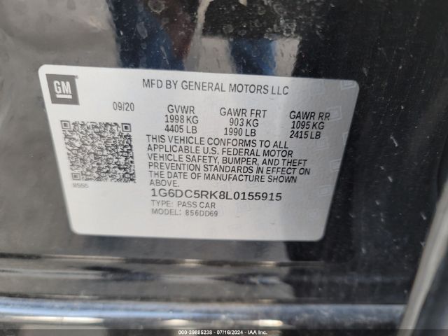1G6DC5RK8L0155915 Cadillac Ct4 Sport