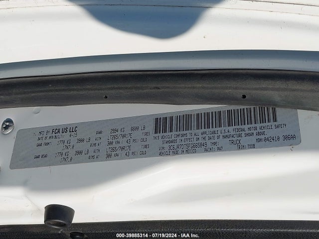 3C6JR7DT5FG665849 RAM 1500 Tradesman