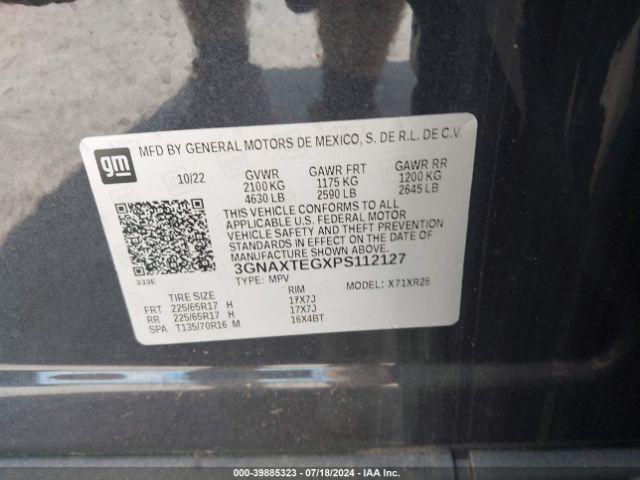 3GNAXTEGXPS112127 Chevrolet Equinox Awd 2fl