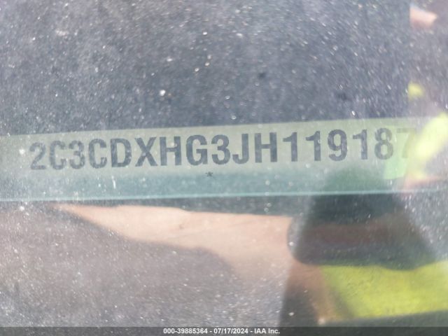 2C3CDXHG3JH119187 Dodge Charger Sxt Plus Rwd