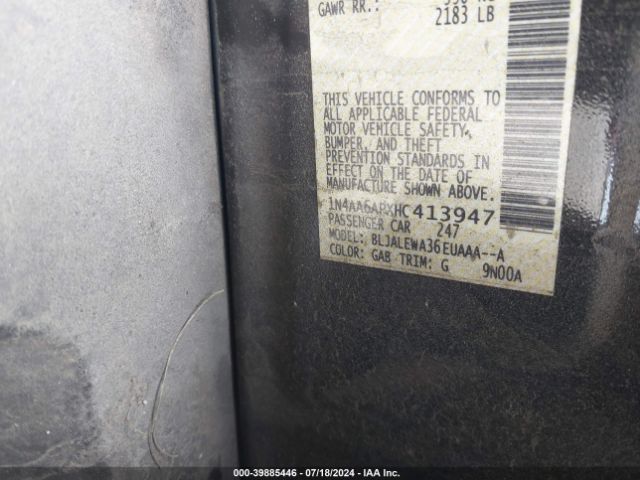 1N4AA6APXHC413947 Nissan Maxima 3.5 Sl