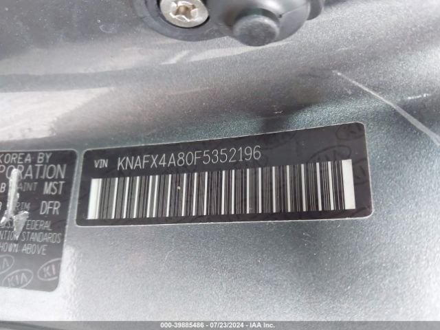 KNAFX4A80F5352196 KIA FORTE EX
