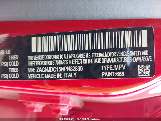ZACNJDC15NPN82836 Jeep Renegade Trailhawk 4x4