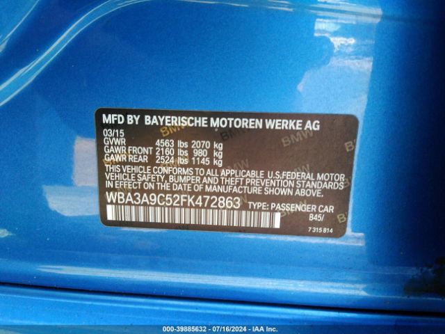 WBA3A9C52FK472863 BMW 335i