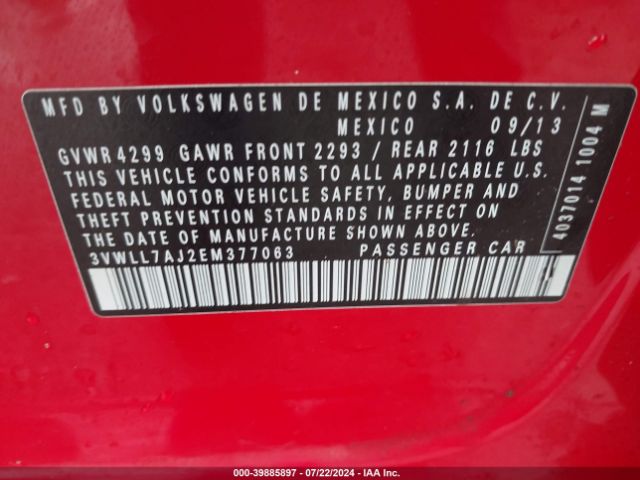3VWLL7AJ2EM377063 Volkswagen Jetta 2.0l Tdi