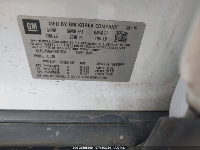 Buick Encore 2017 KL4CJ1SM9HB026834 Image 9