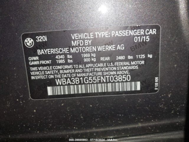 WBA3B1G55FNT03850 BMW 320i