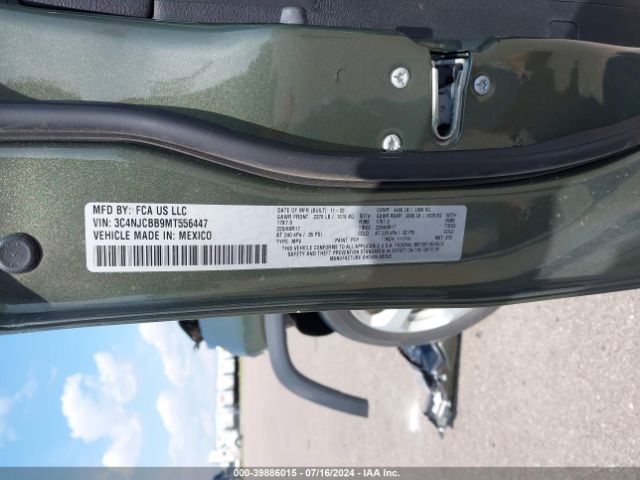 3C4NJCBB9MT556447 Jeep Compass Latitude Fwd