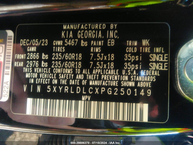 KIA Sorento X-line S 2023 5XYRLDLCXPG250149 Image 9