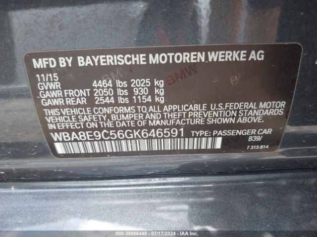 WBA8E9C56GK646591 BMW 328I