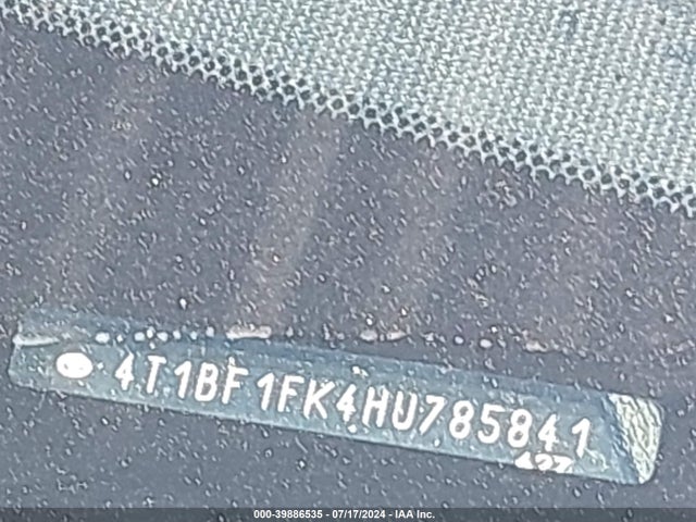 Toyota CAMRY SE 2017 4T1BF1FK4HU785841 Image 9