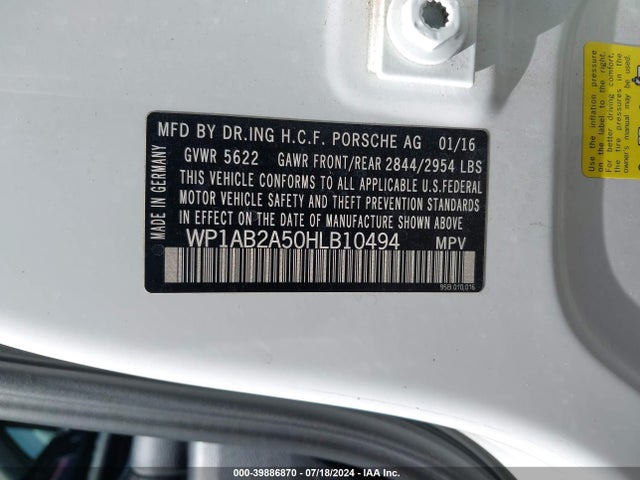 WP1AB2A50HLB10494 Porsche MACAN S