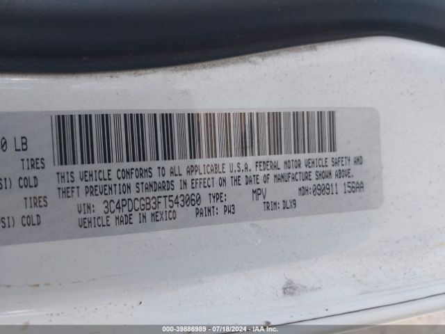 3C4PDCGB3FT543060 Dodge Journey Crossroad