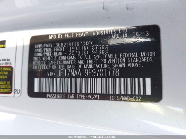 JF1ZNAA19E9701778 Scion FR-S