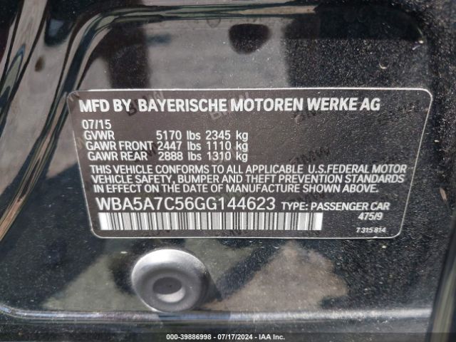 WBA5A7C56GG144623 BMW 528i Xdrive